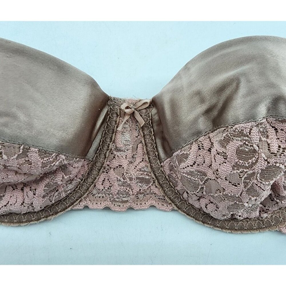 Vintage Maidenform Rendezvous Strapless Underwire Demi Bra‎ Pink Style 8355 36B - Picture 3 of 9